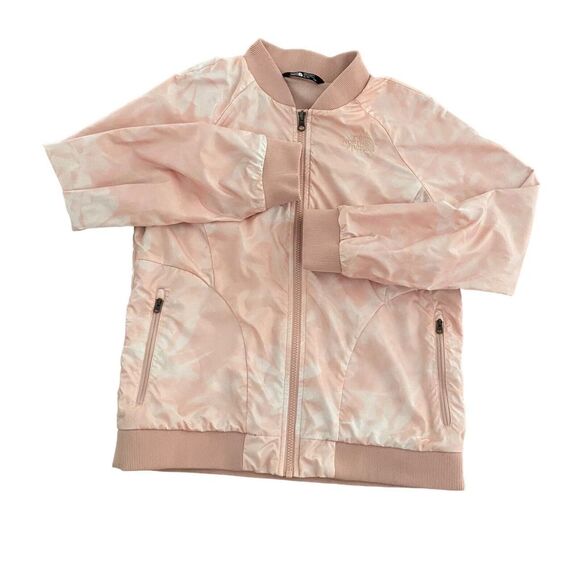 The North Face Pink Full Zip Jacket Girls XL 18 Windbreaker‎ Tie Dye Windwall - Picture 12 of 14
